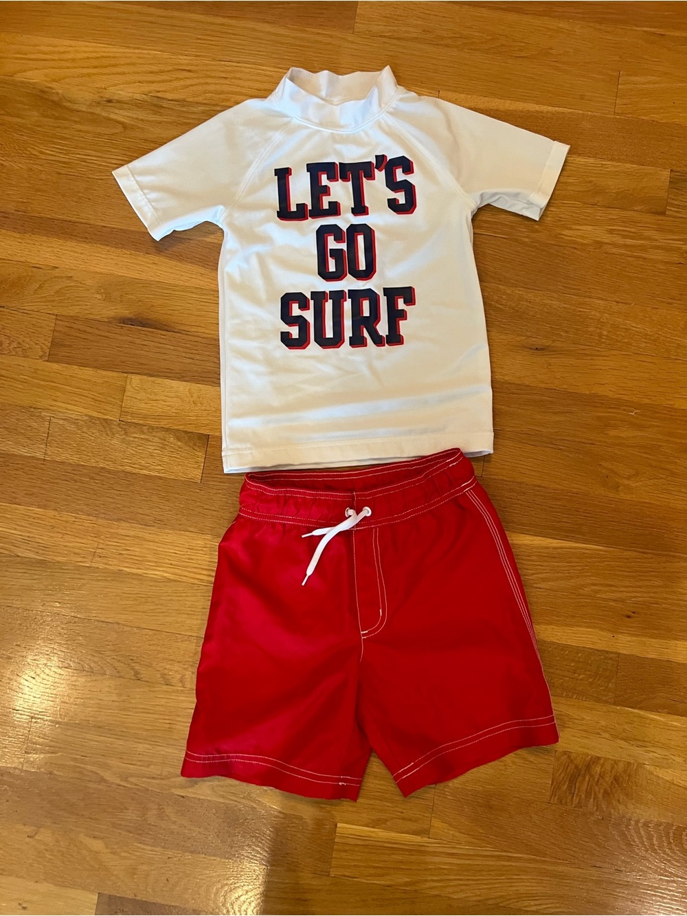 Gymboree Red and White Kids Swim Shorts